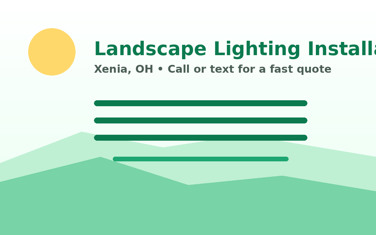Landscape Lighting Installation illustration