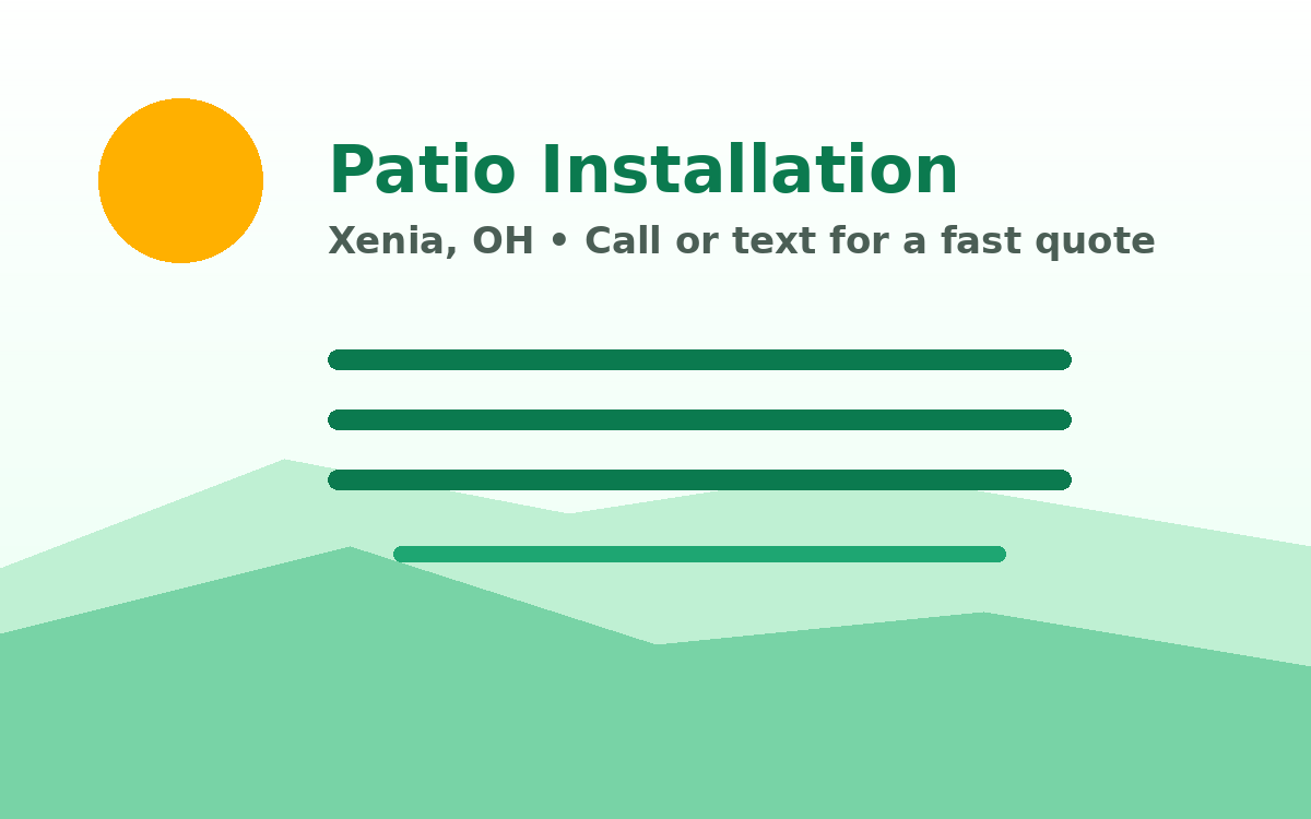Patio Installation illustration